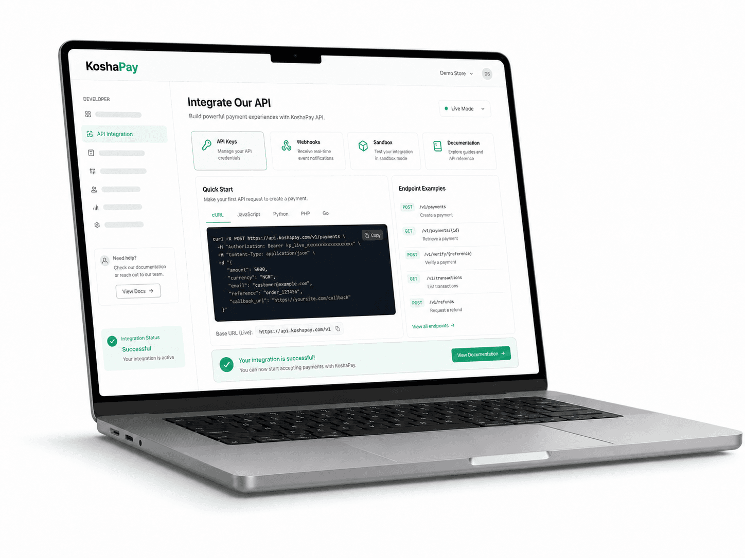Integrate Our API